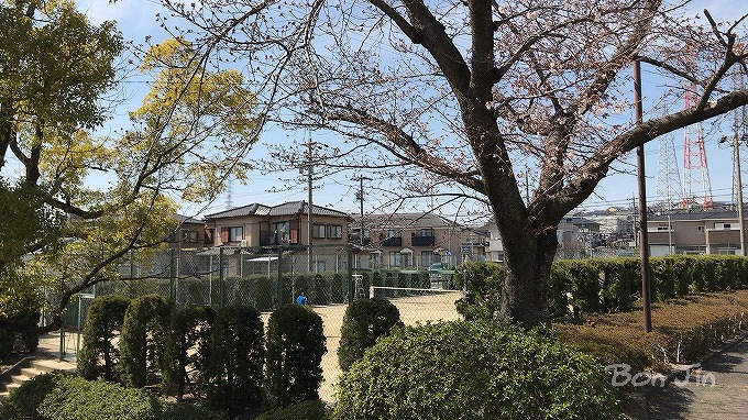 落合公園テニスコート　テニスのBonJin