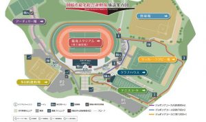 岡崎市龍北総合運動場案内図　テニスのBonJin